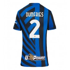 Inter Milan Denzel Dumfries #2 Hjemmedrakt Kvinner 2024-25 Kortermet